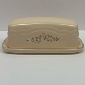 Pfaltzgraff BUTTER DISH set REMEMBRANCE Vintage